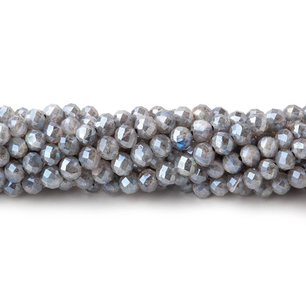 3.5mm Mystic Labradorite Micro Faceted Rondelle Beads 13 inch 104 pieces - The Bead Traders