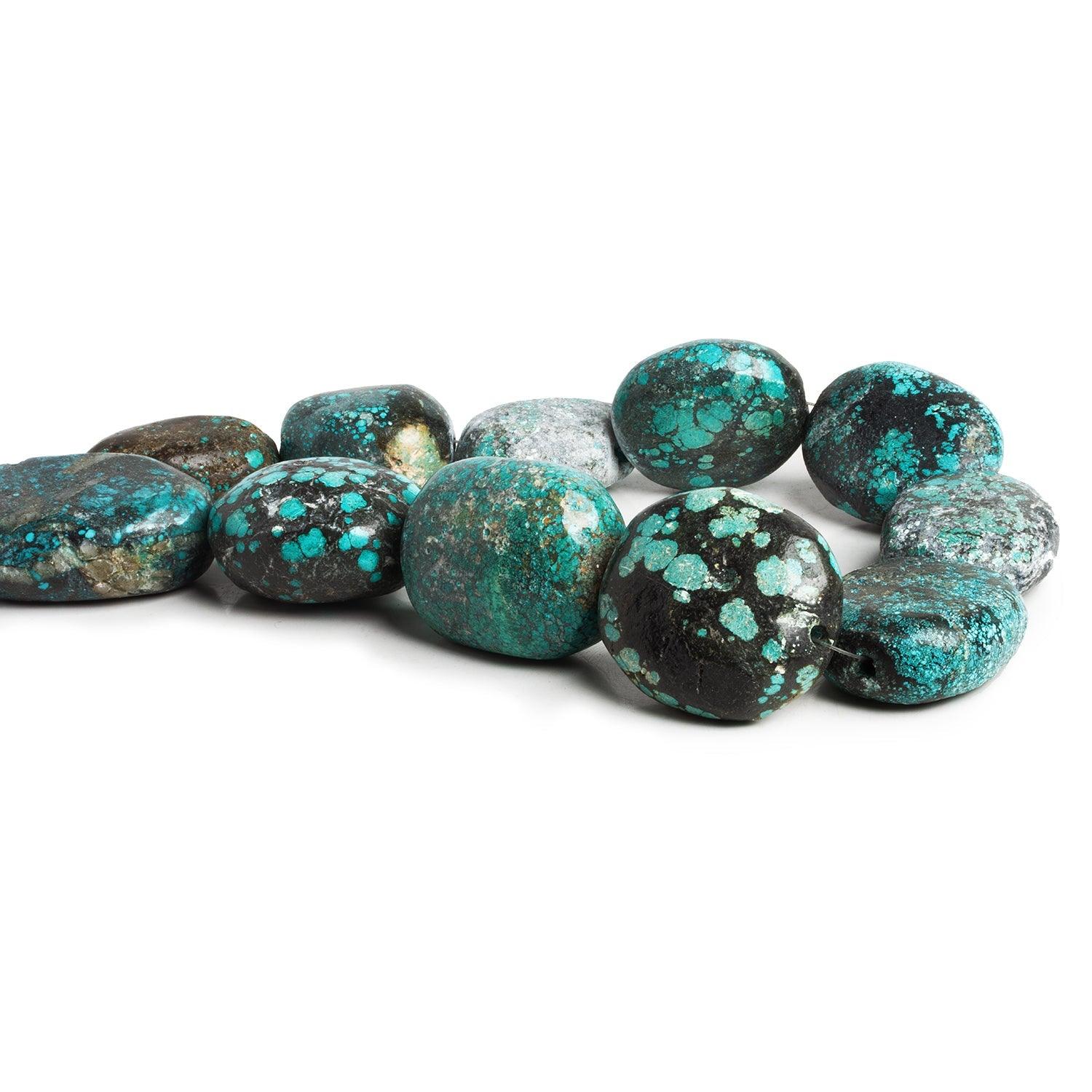 38x30mm Turquoise Plain Nuggets 16 inch 10 beads - The Bead Traders