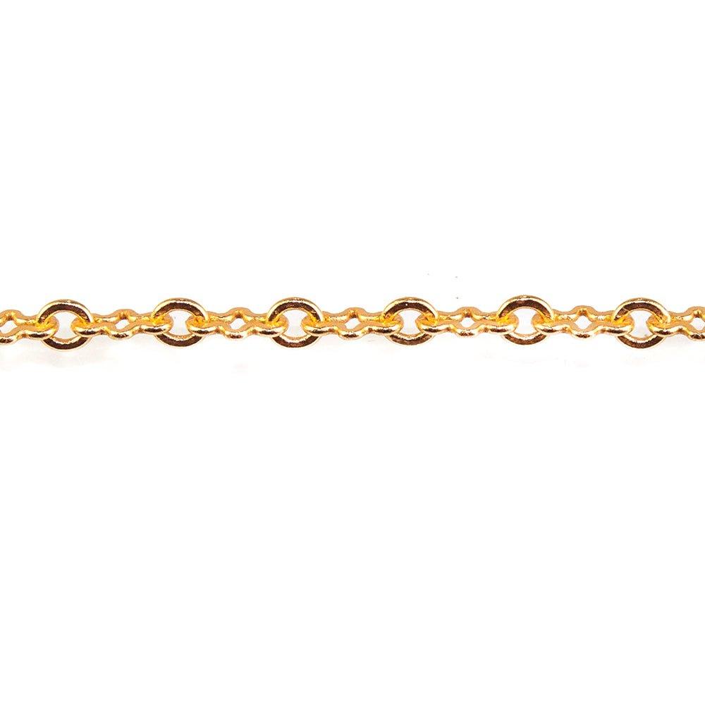 3mm 22kt Gold plated Fancy Cross Chain sold by the foot - The Bead Traders