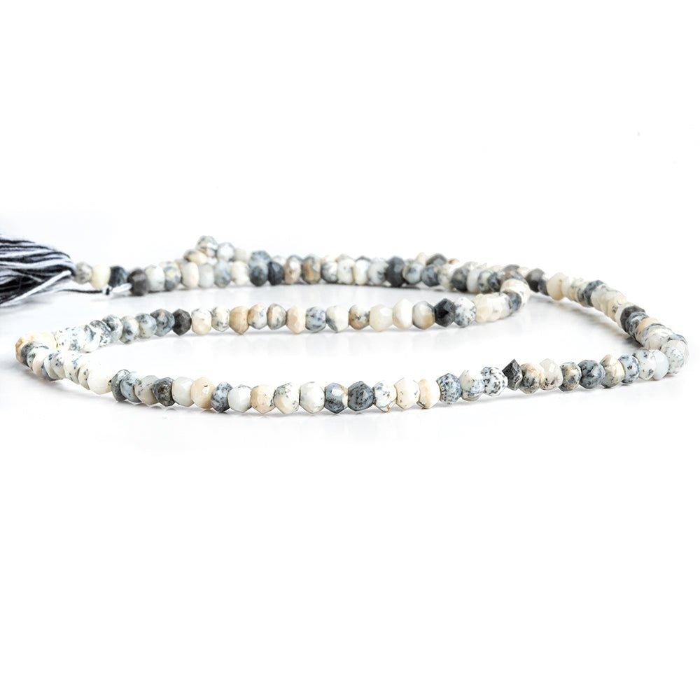 3mm-4mm Dendritic Opal Faceted Rondelle Beads 14 inch 145 pieces - The Bead Traders