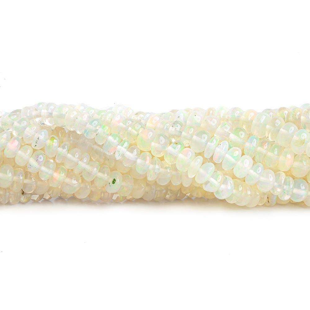 3mm-5.5mm AA Grade Ethiopian Opal Plain Rondelle Beads 18 inch 215 pieces - The Bead Traders