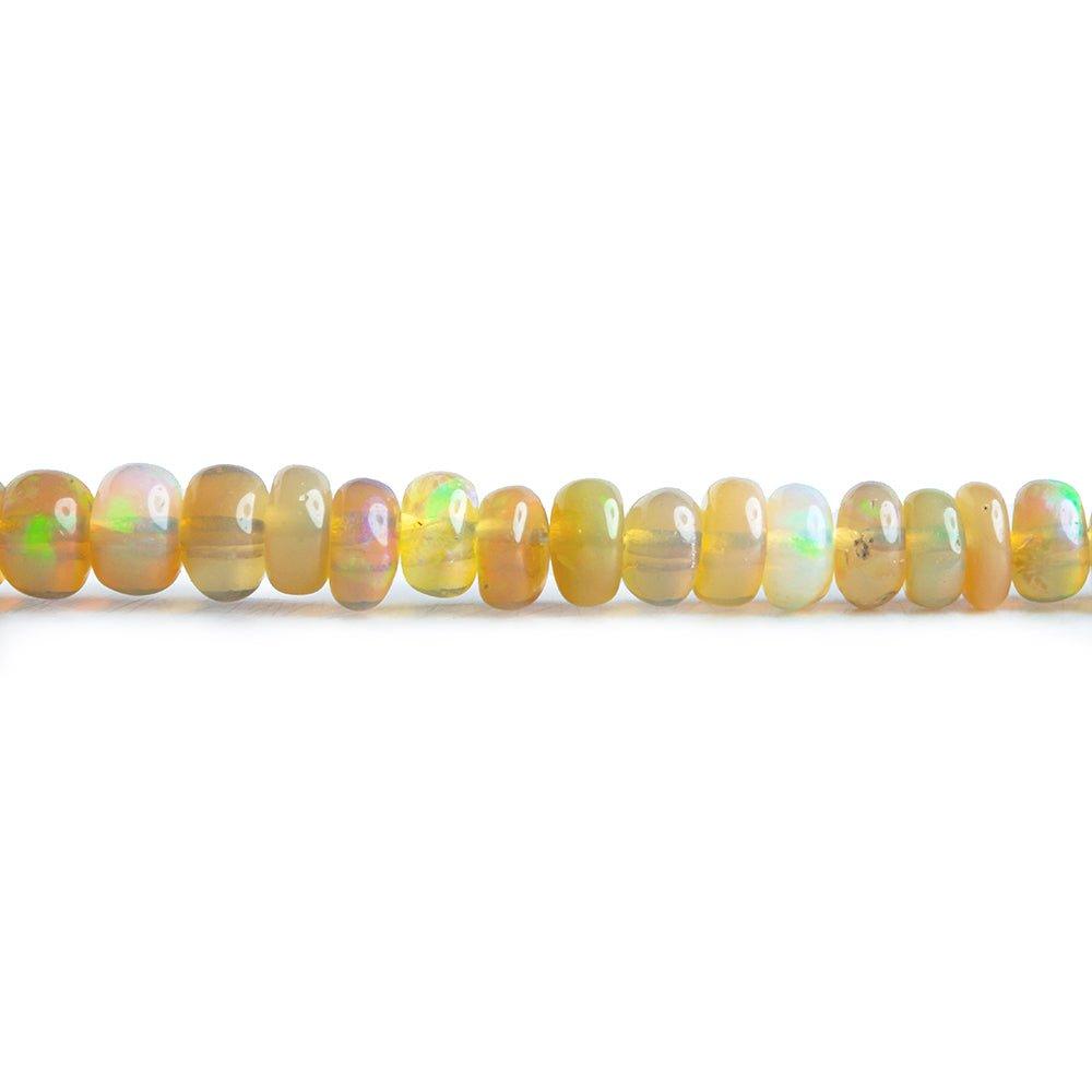 3mm-5.5mm Ethiopian Opal Plain Rondelle Beads 16 inch 215 pieces - The Bead Traders