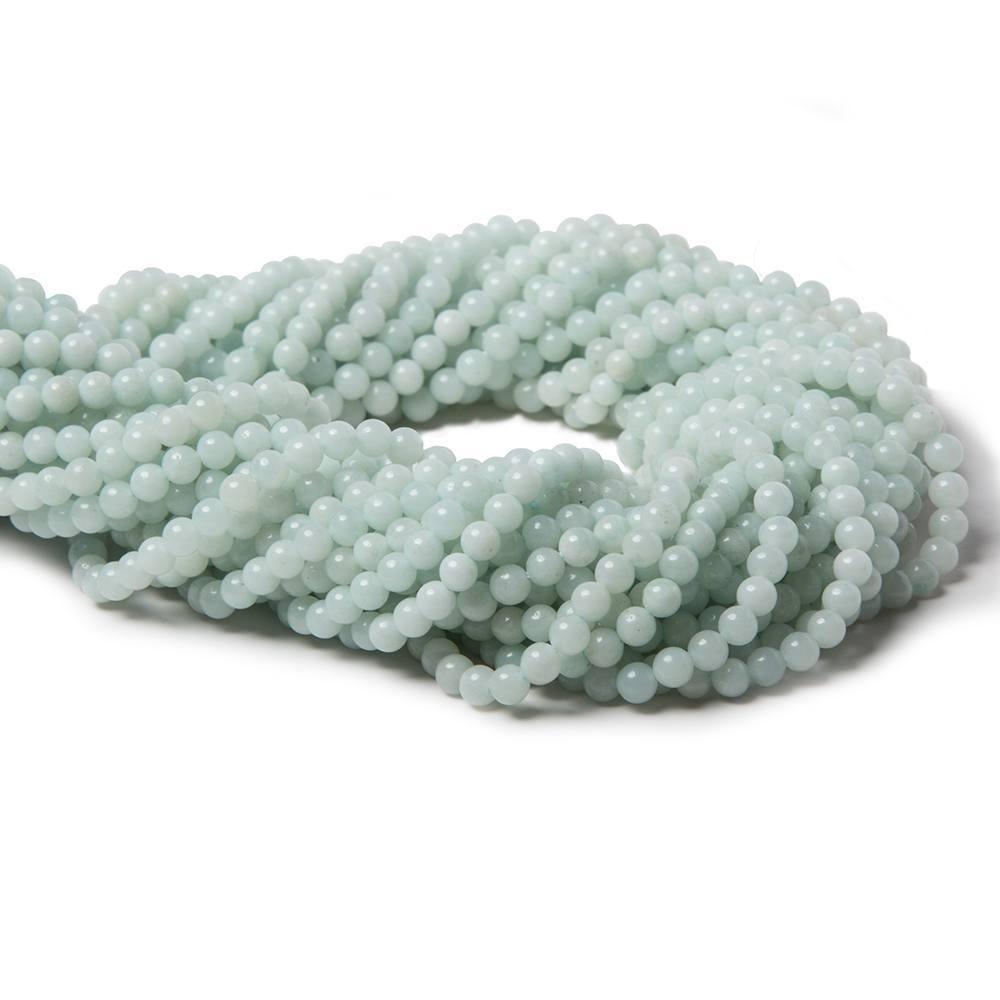 3mm Amazonite plain round Beads 16 inch 125 pieces - The Bead Traders