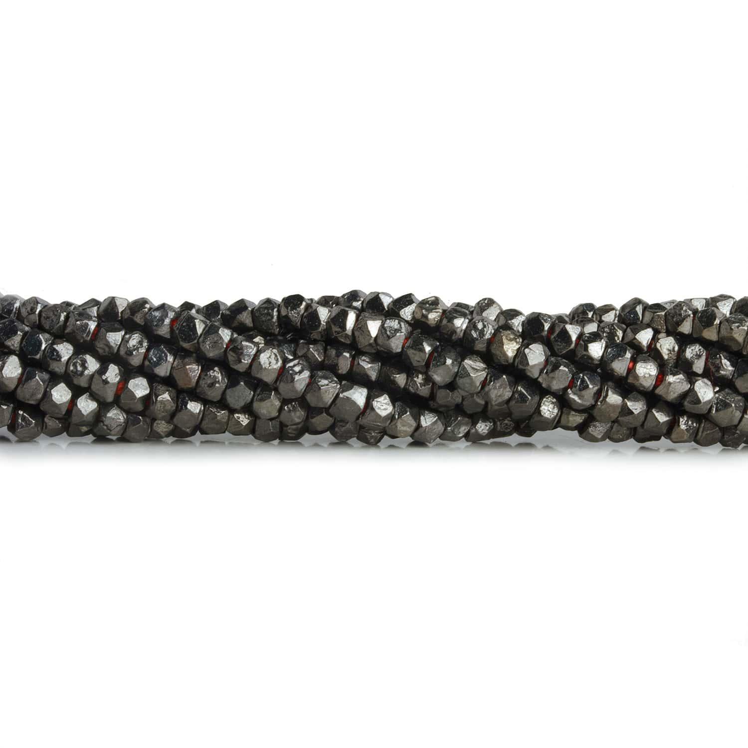 3mm Black Gold plated Copper Nuggets 8 inch 85 pieces - The Bead Traders