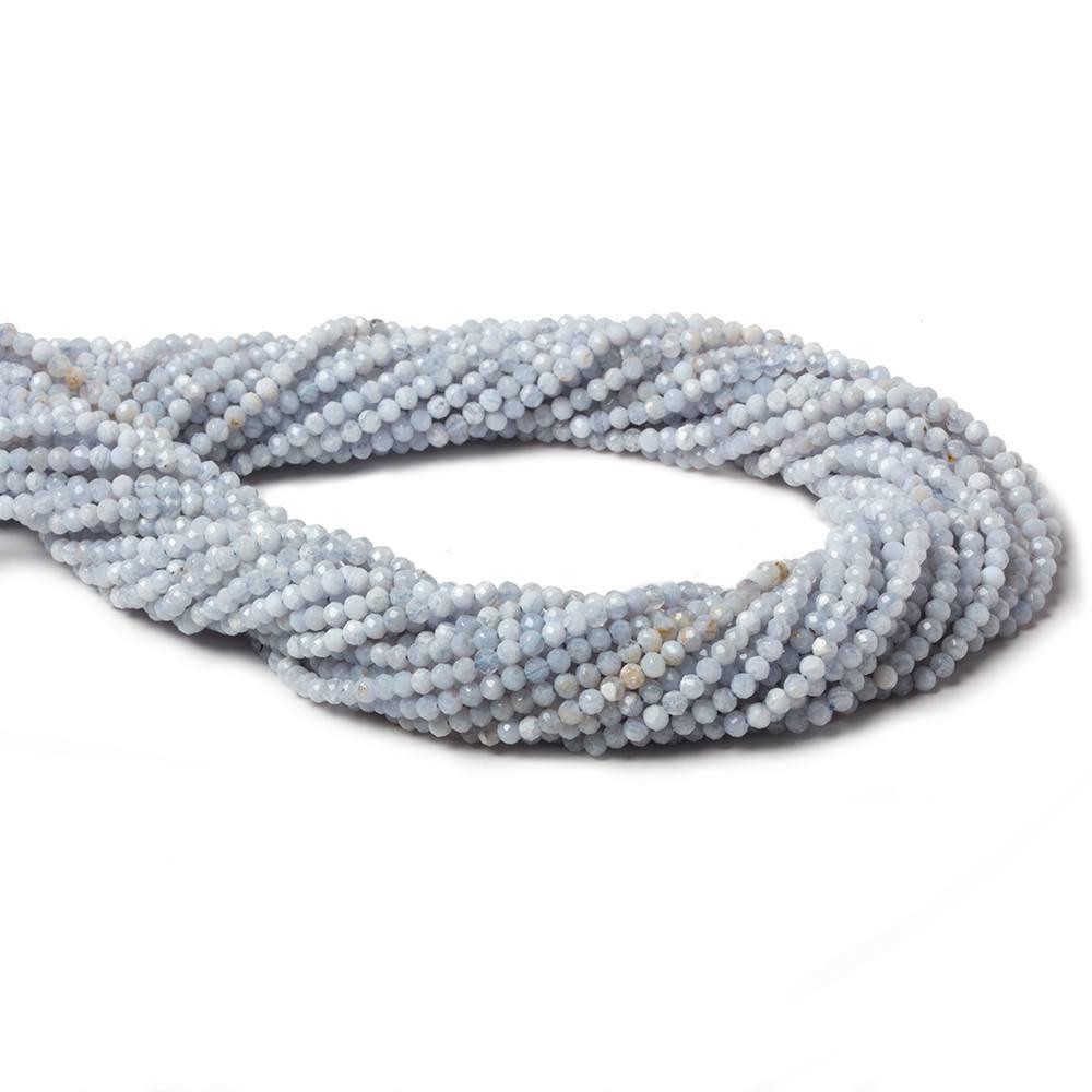 3mm Blue Lace Agate MicroFaceted rondelles 13 inch 150 beads - The Bead Traders