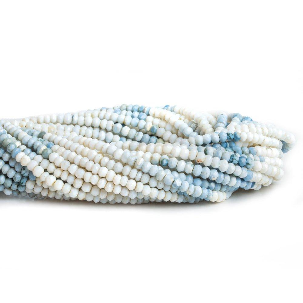 3mm Denim Opal Faceted Rondelle Beads 12 inch 125 pieces - The Bead Traders