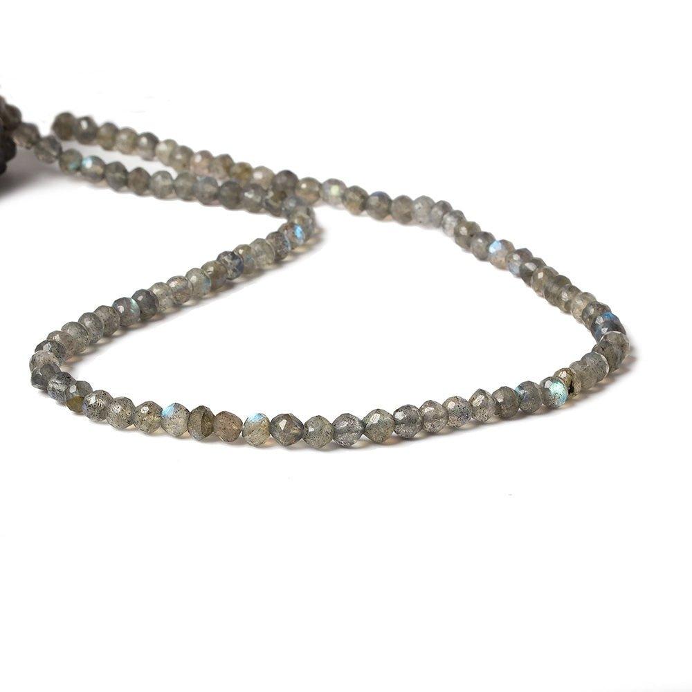 3mm Labradorite Mirco-faceted rounds 13 inch 84 beads - The Bead Traders
