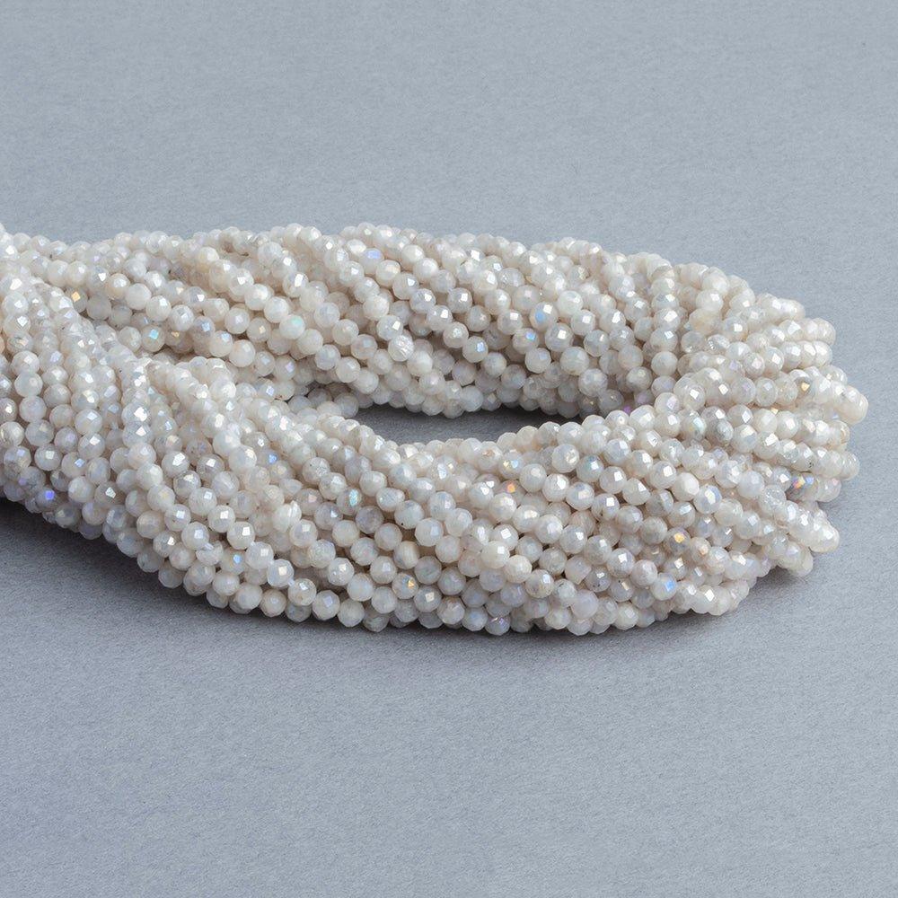 3mm Mystic White Quartz Microfaceted Rounds 12 inch 115 beads - The Bead Traders