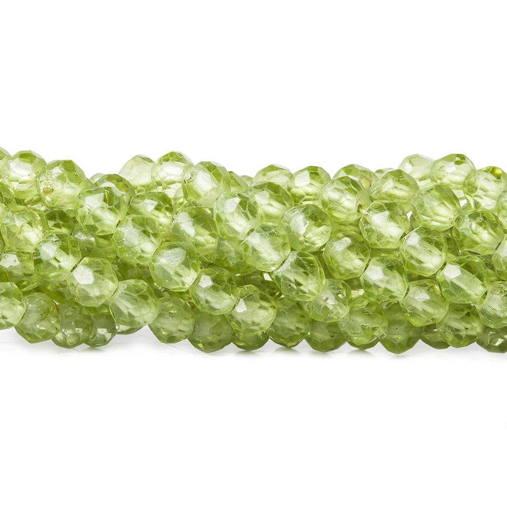 3mm Peridot Beads Faceted Round Beads 16 inch - The Bead Traders