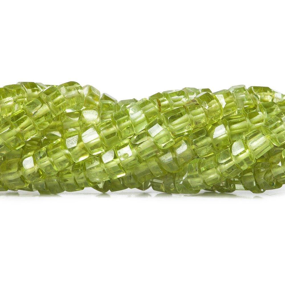 3mm Peridot Faceted Heishi Beads, 14 inch - The Bead Traders