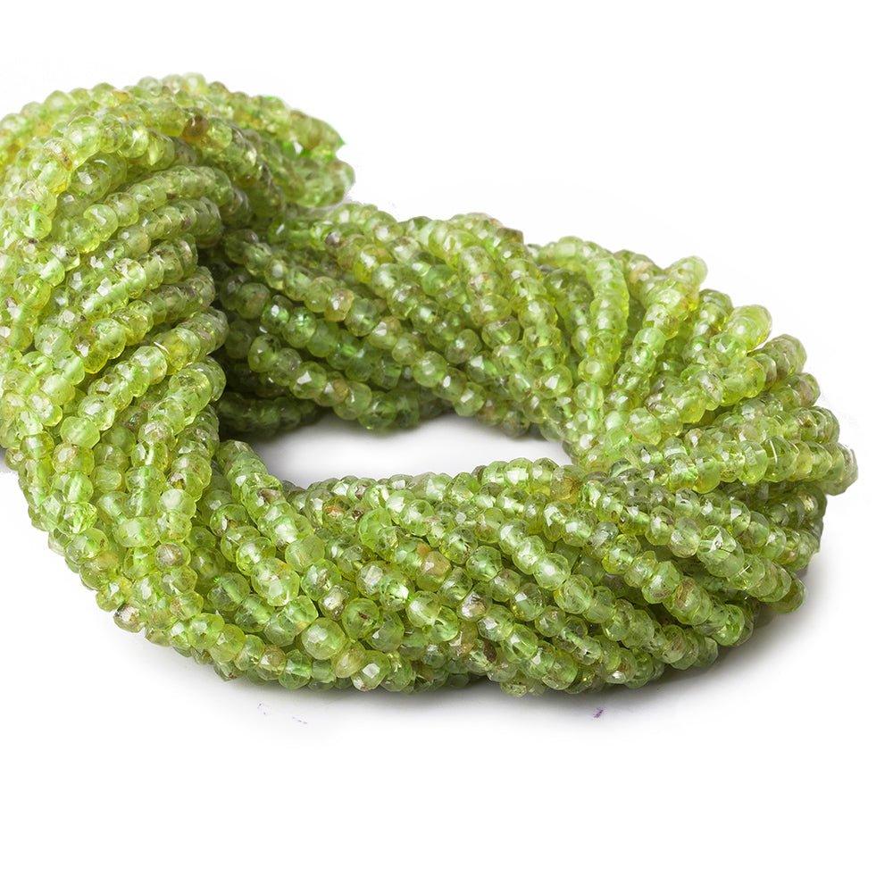 3mm Peridot Faceted Rondelle Beads 13 inch 150 beads - Lot of 18 strands - The Bead Traders