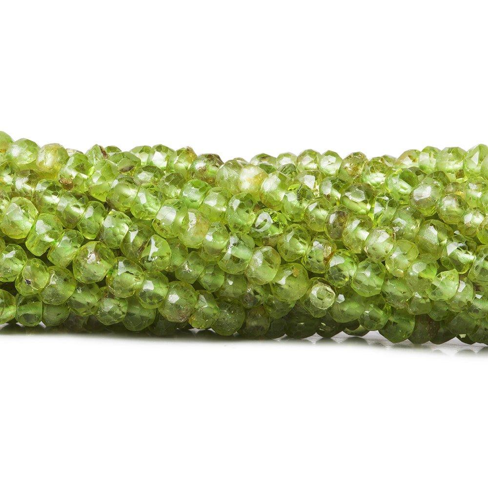 3mm Peridot Faceted Rondelle Beads 13 inch 150 beads - Lot of 18 strands - The Bead Traders