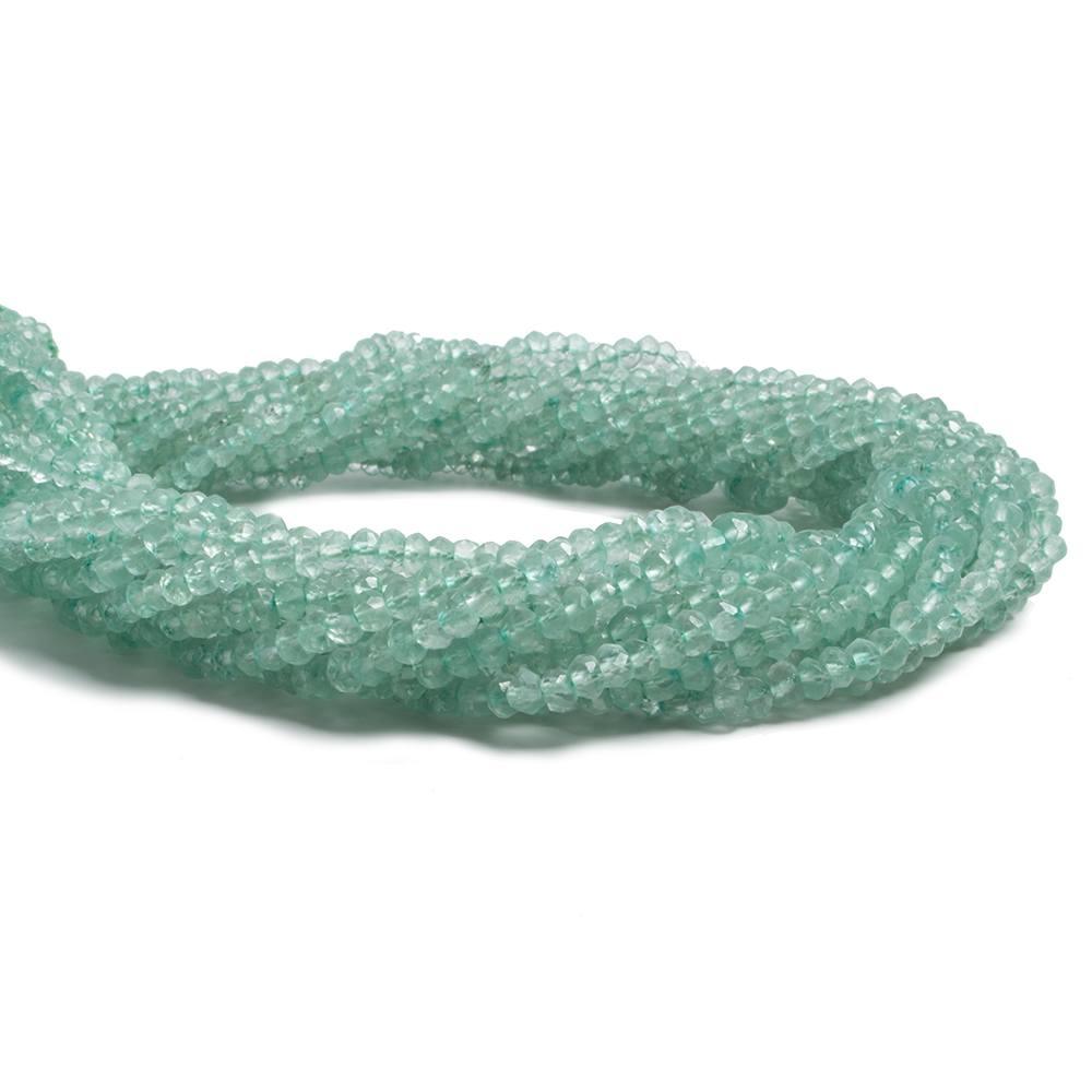 3mm Prasiolite faceted rondelle beads 13 inches 140 pieces - The Bead Traders