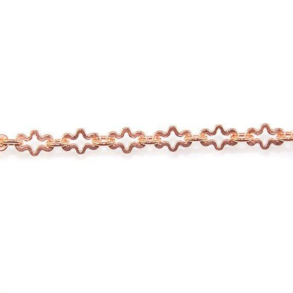 3mm Rose Gold plated Fancy Cross Chain sold by the foot - The Bead Traders