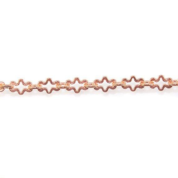 3mm Rose Gold plated Fancy Cross Chain sold by the foot - The Bead Traders