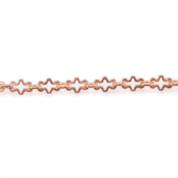 3mm Rose Gold plated Fancy Cross Link Chain by the Foot - The Bead Traders