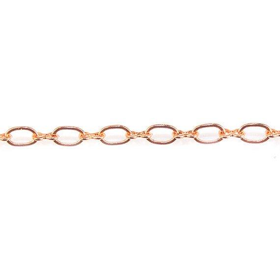 3mm Rose Gold plated Roval and Bowtie Link Chain by the Foot - The Bead Traders