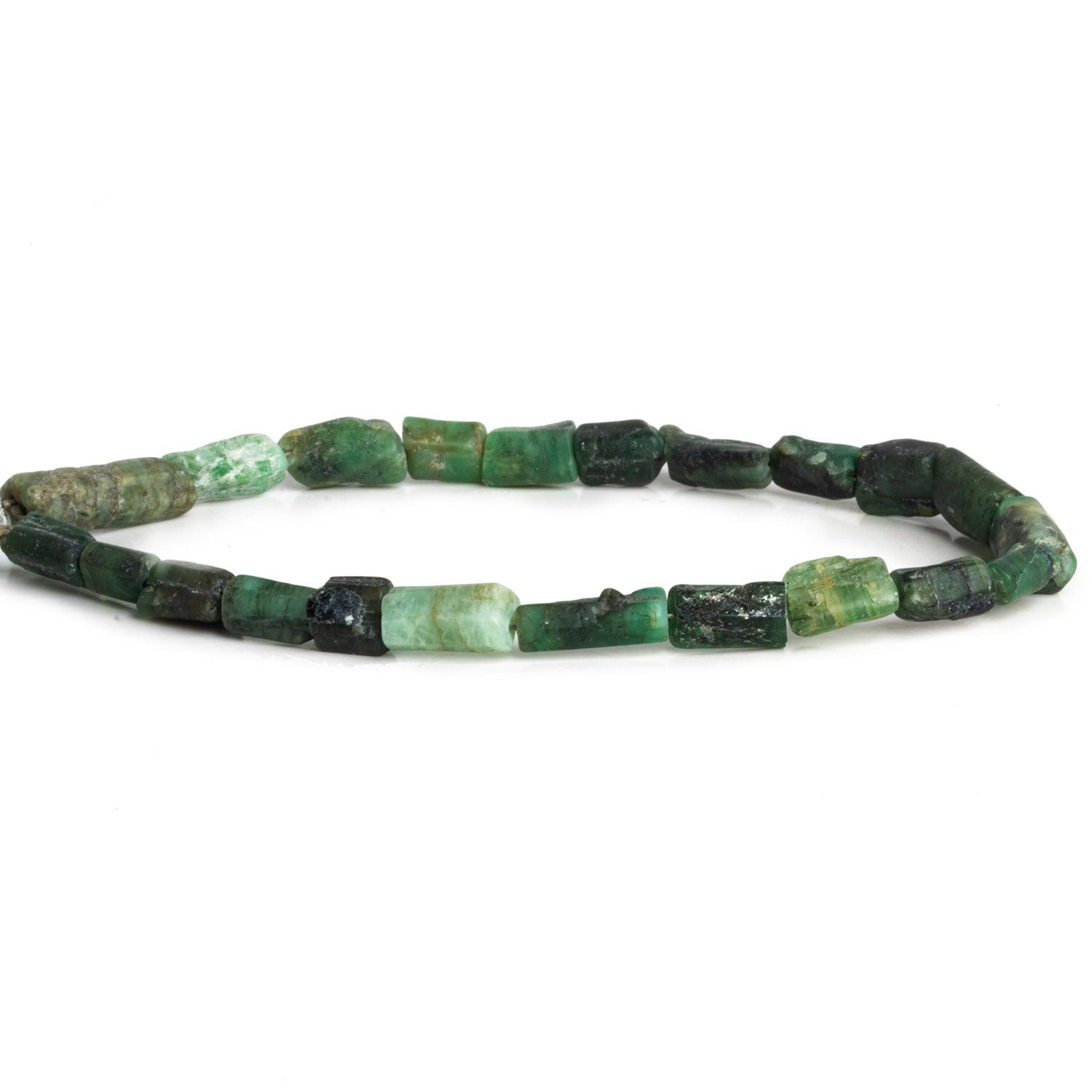 3x5-12x5mm Brazilian Emerald Straight Drilled Tumbled Crystal 20 Beads - The Bead Traders