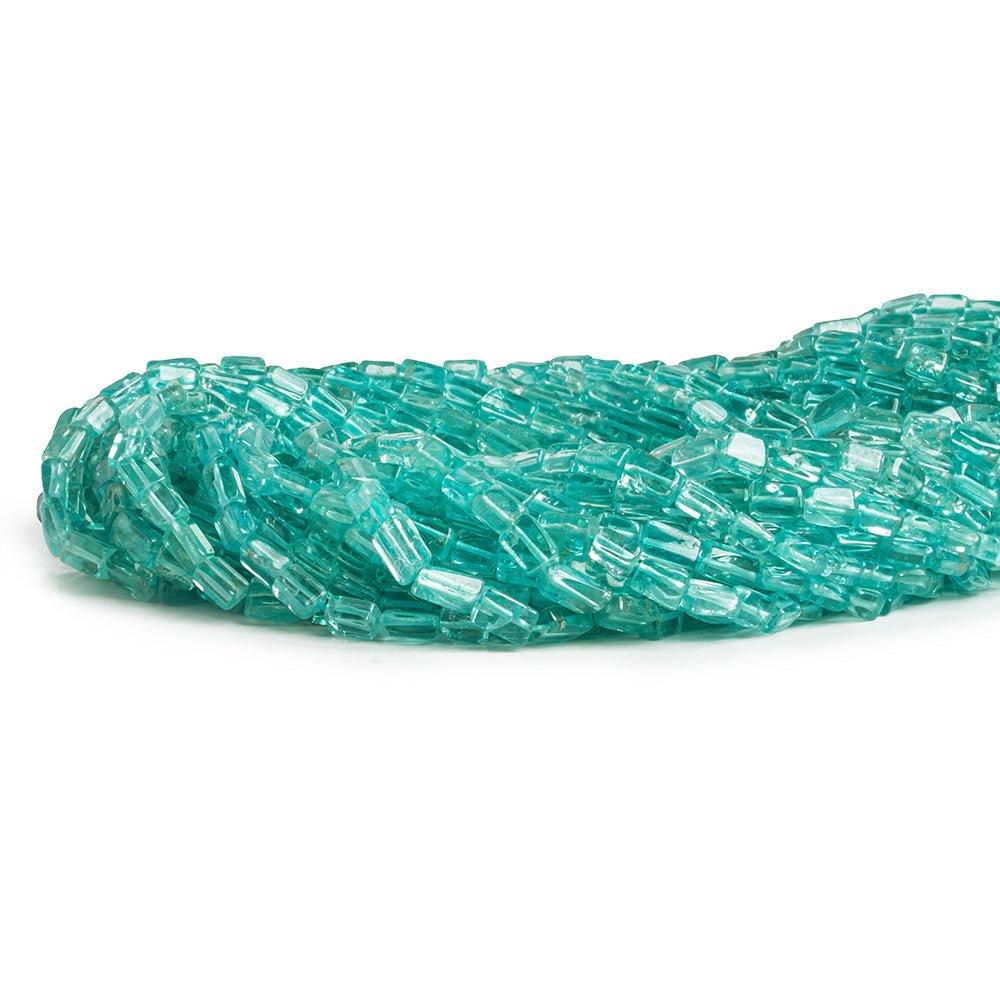 3x5 mm Pool Blue Apatite Plain Rectangle Beads, 12 inch - The Bead Traders