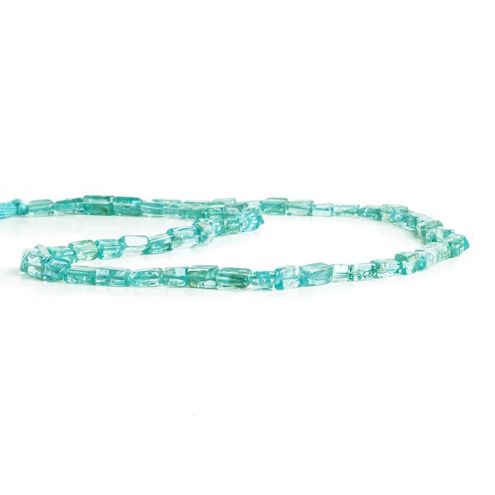 3x5 mm Pool Blue Apatite Plain Rectangle Beads, 12 inch - The Bead Traders