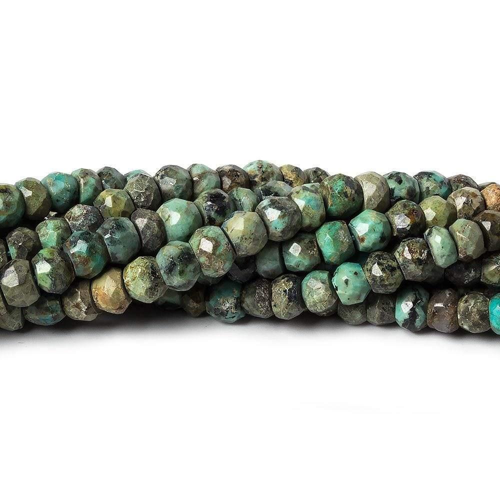 4-4.5mm African Turquoise Jasper Faceted Rondelle Beads 13 inch 95 pieces - The Bead Traders