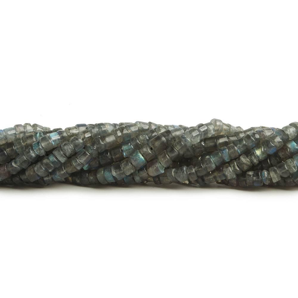 4-4.5mm Labradorite Plain Heishi Beads, 14 inch 135 pcs - The Bead Traders
