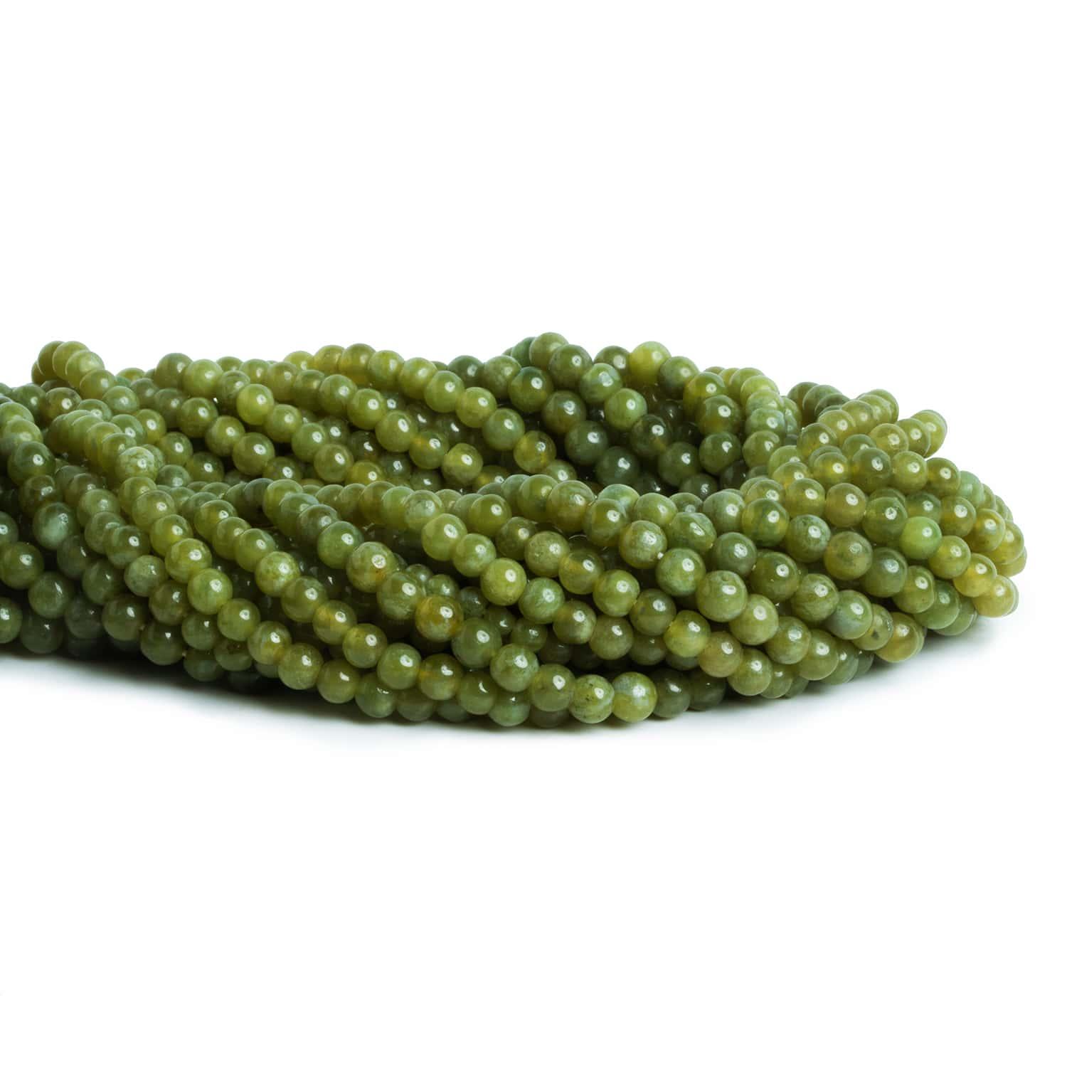 4-5mm Idocrase Handcut Rounds 12 inch 75 pieces - The Bead Traders