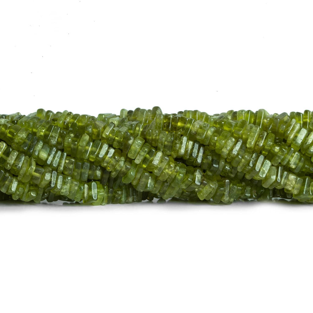 4-5mm Idocrase Square Heishis 16 inch 210 beads - The Bead Traders