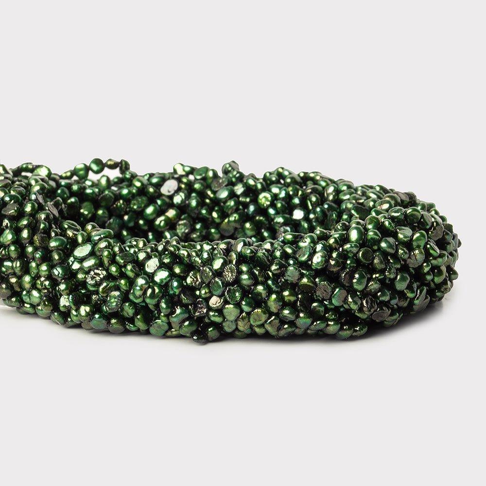 4-5mm Pine Green Freshwater Pearl Baroque - The Bead Traders