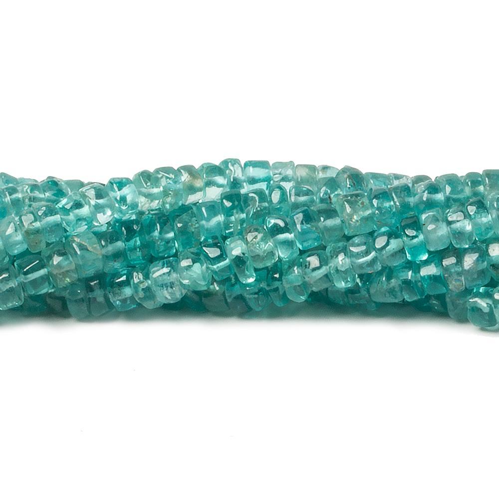 4-5mm Pool Blue Apatite Heishi Beads 13 inch 130 pieces - The Bead Traders