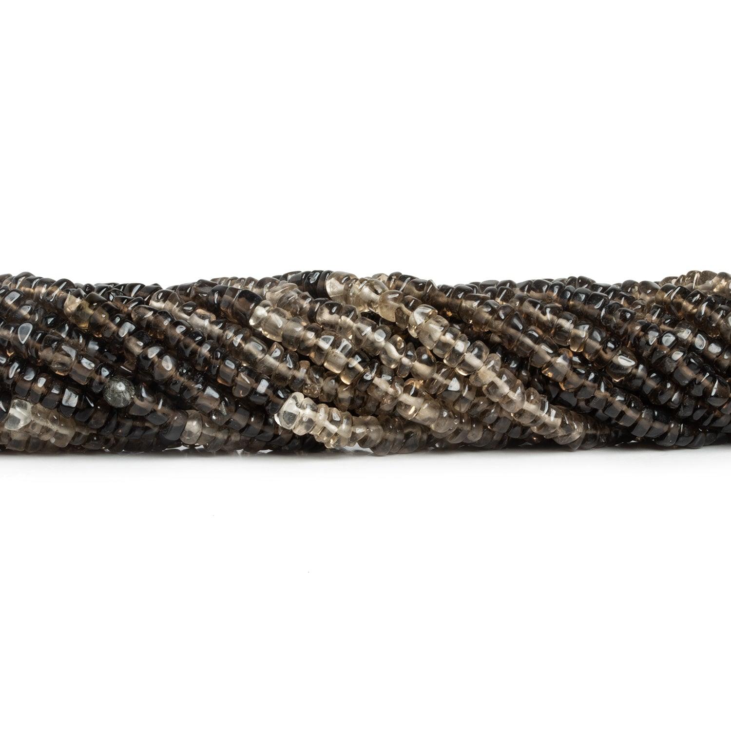 4-5mm Smoky Quartz Plain Heishis 16 inch 170 beads - The Bead Traders