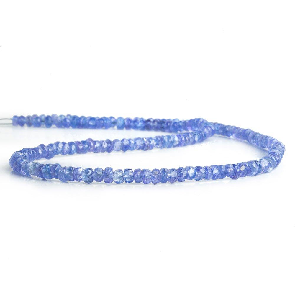 4-5mm Tanzanite Faceted Rondelle Beads 14 inch 150 pieces - The Bead Traders