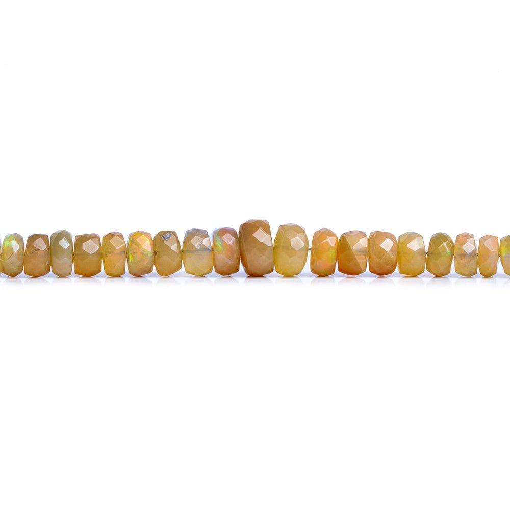 4-6.5mm Ethiopian Opal Faceted Rondelle Beads 18 inch 170 pieces - The Bead Traders