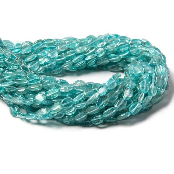 4-6mm Apatite Plain Oval Beads 14 inch 64 pieces - The Bead Traders