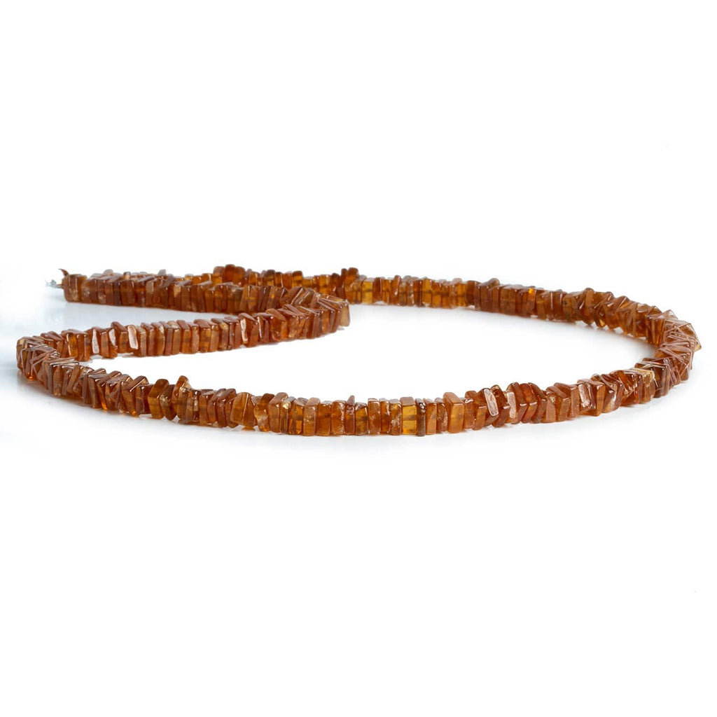 4-6mm Hessonite Square Heishis 16 inch 190 beads - The Bead Traders