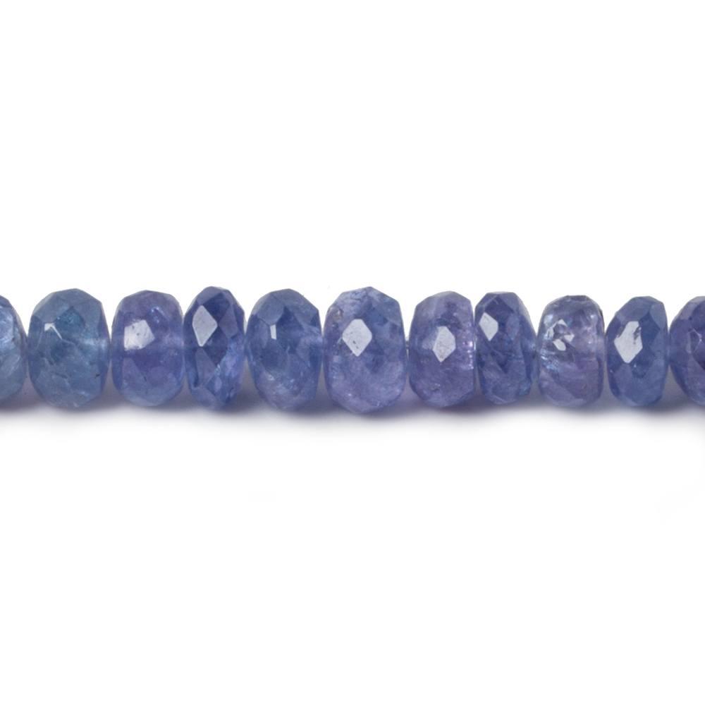 4-6mm Tanzanite faceted rondelle beads 15 inch 115 pcs - The Bead Traders