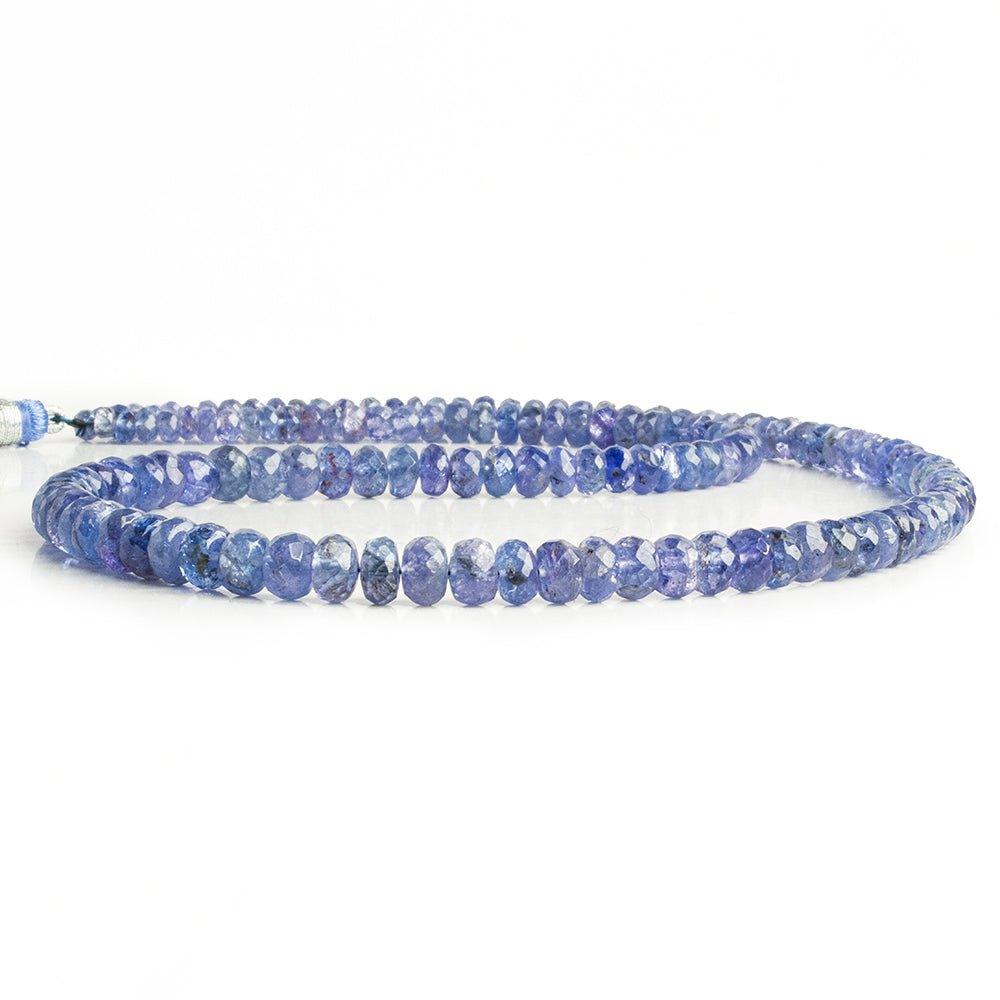 4-6mm Tanzanite Faceted Rondelle Beads 16 inch 145 pieces - The Bead Traders