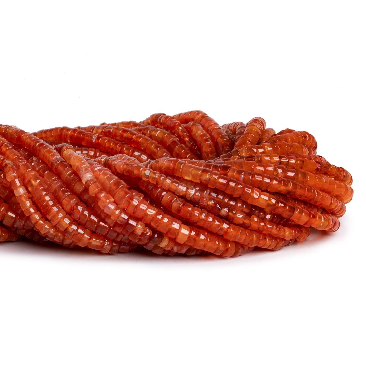4-8mm Carnelian Plain Heishis 12 inch 95 beads - The Bead Traders