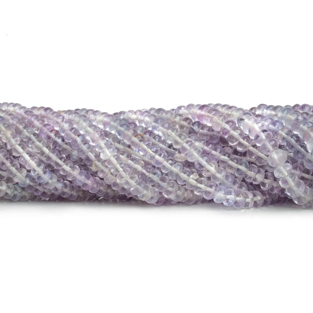 4-8mm Purple Fluorite Plain Rondelles 18 inch 155 beads AA - The Bead Traders