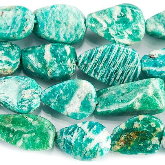 12x9mm Amazonite Plain Pear 20 beads - The Bead Traders