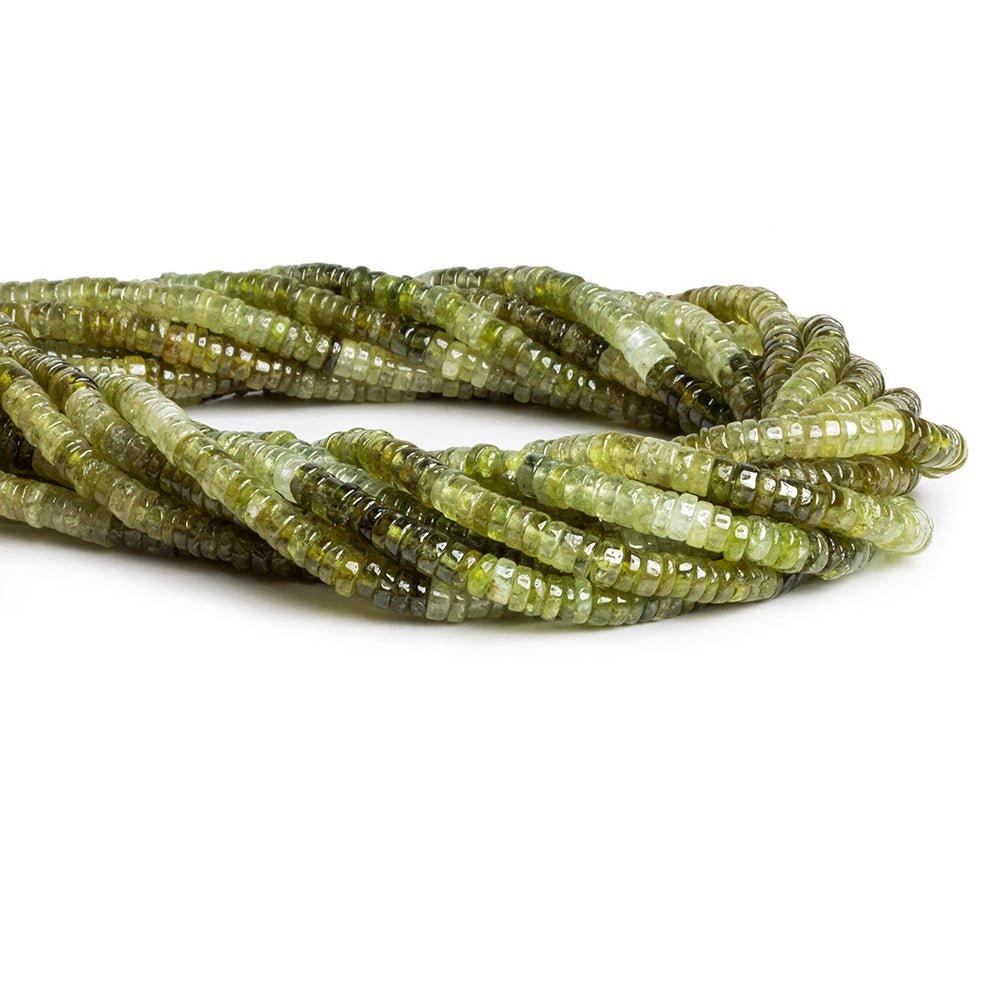 4.5mm-5mm Grossular Garnet Heishi Beads 14 inch 190 pieces - The Bead Traders