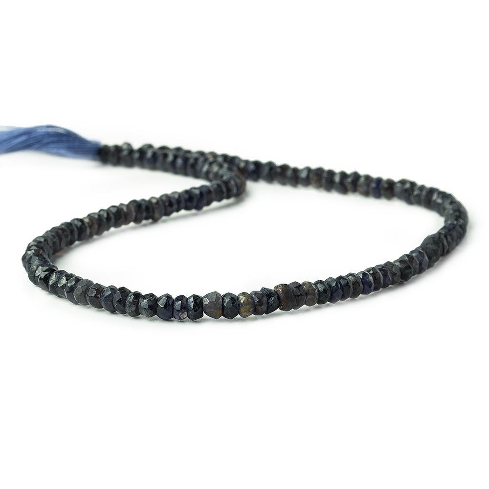 4.5mm Iolite Faceted Rondelles 13 inch 100 beads - The Bead Traders
