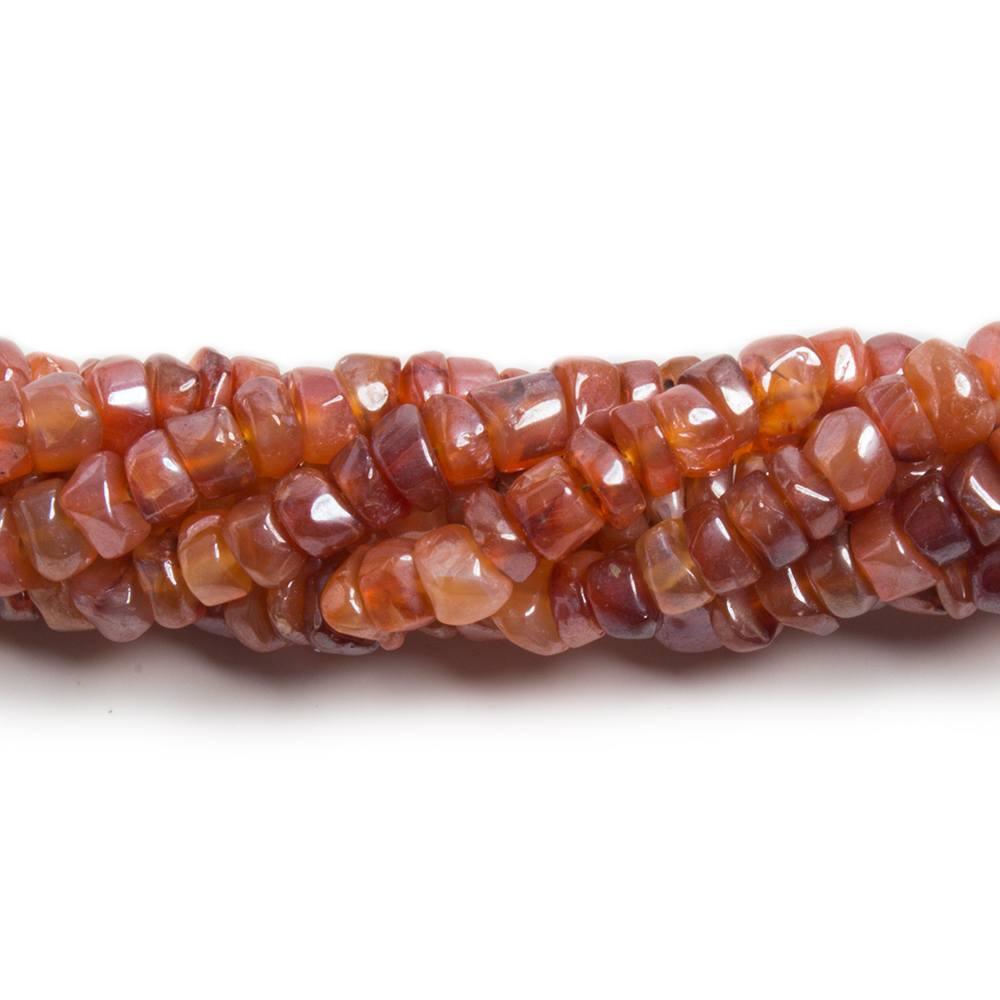 4.5mm Mystic Carnelian plain rondelle beads 12.5 inch 130 pieces - The Bead Traders