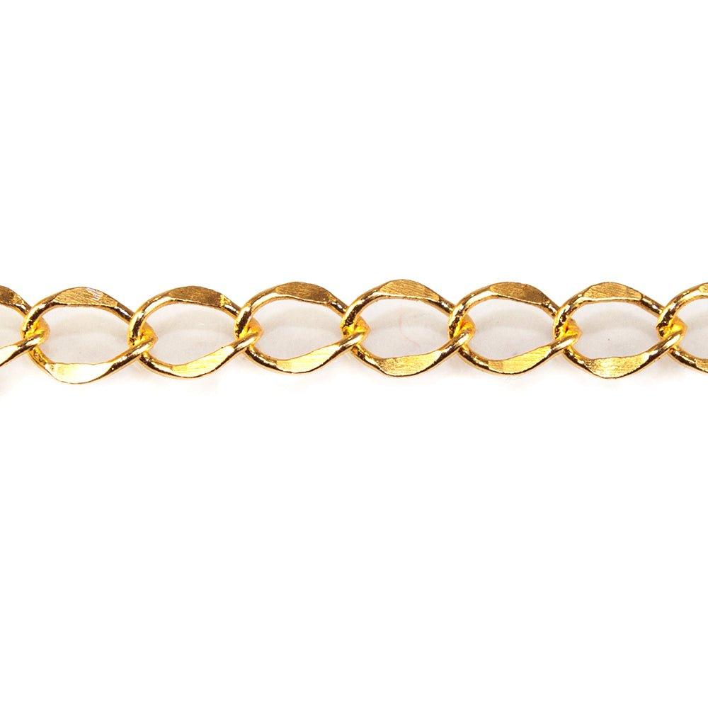 4mm 22kt Gold plated Twist Oval Chain sold by the foot - The Bead Traders