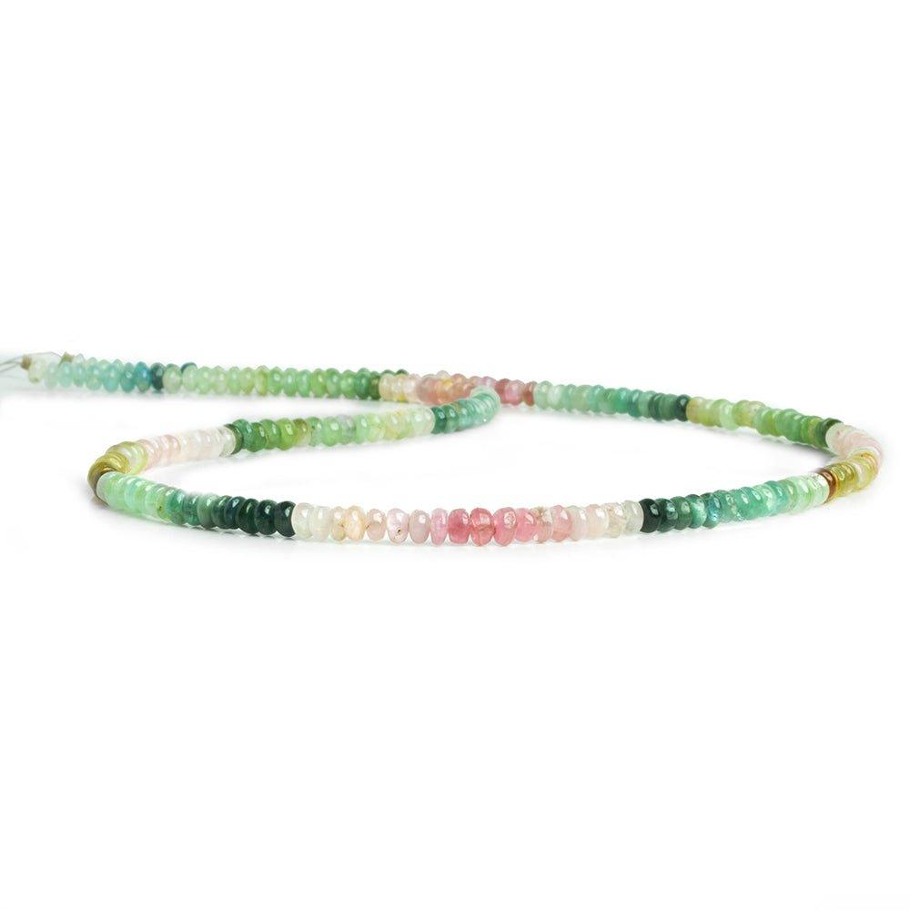 4mm Afghani Tourmaline Plain Rondelle Beads 18 inch 200 pcs - The Bead Traders