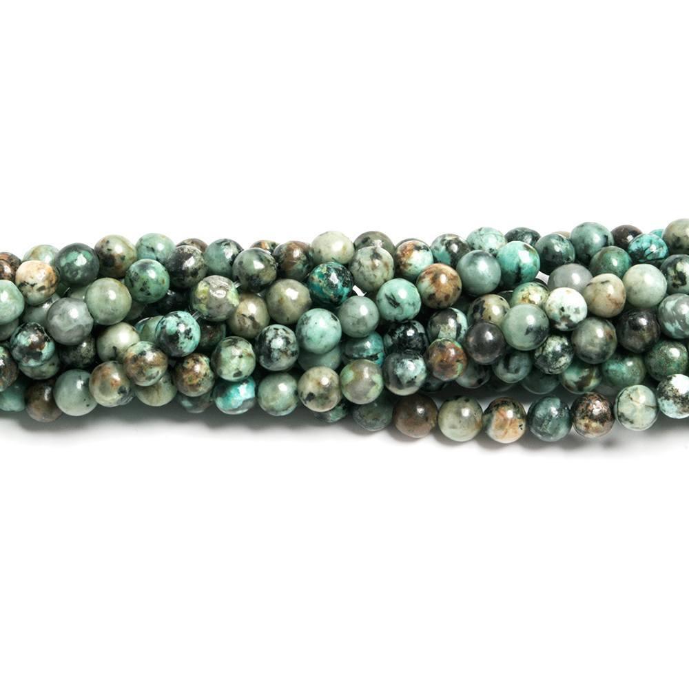 4mm African Turquoise plain round Beads 15.5 inch 88 pieces - The Bead Traders