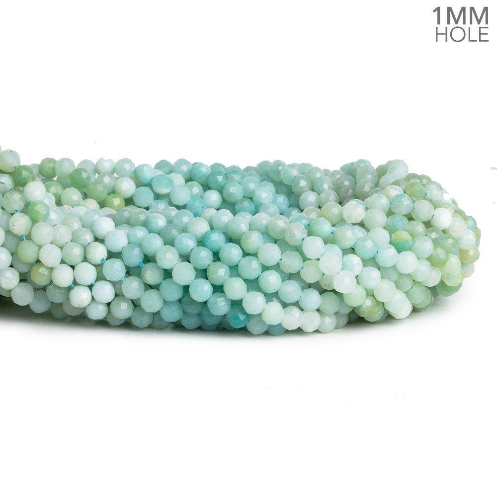 4mm Amazonite Faceted Round Beads 15 inch 90 pieces - The Bead Traders