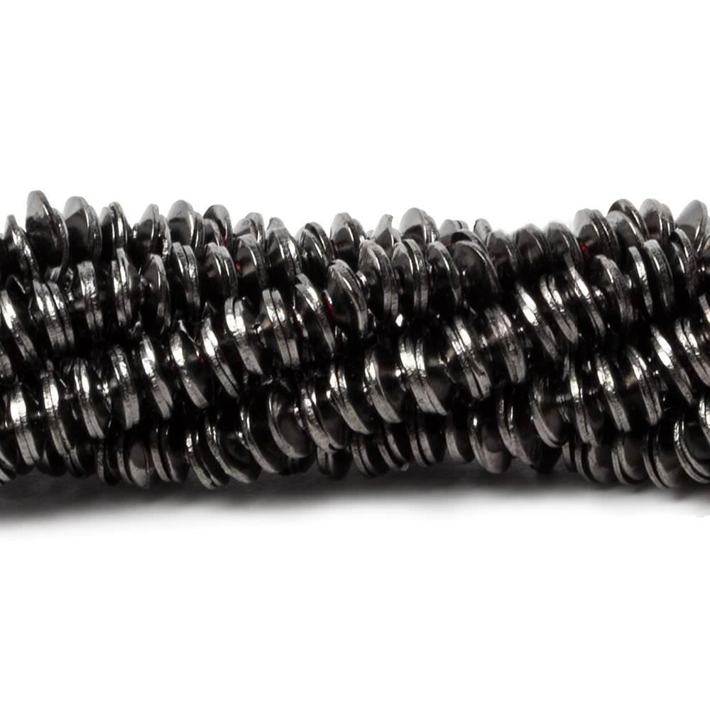 4mm Black Gold plated Copper plain Bead Cap 8 inch 228 pieces - The Bead Traders