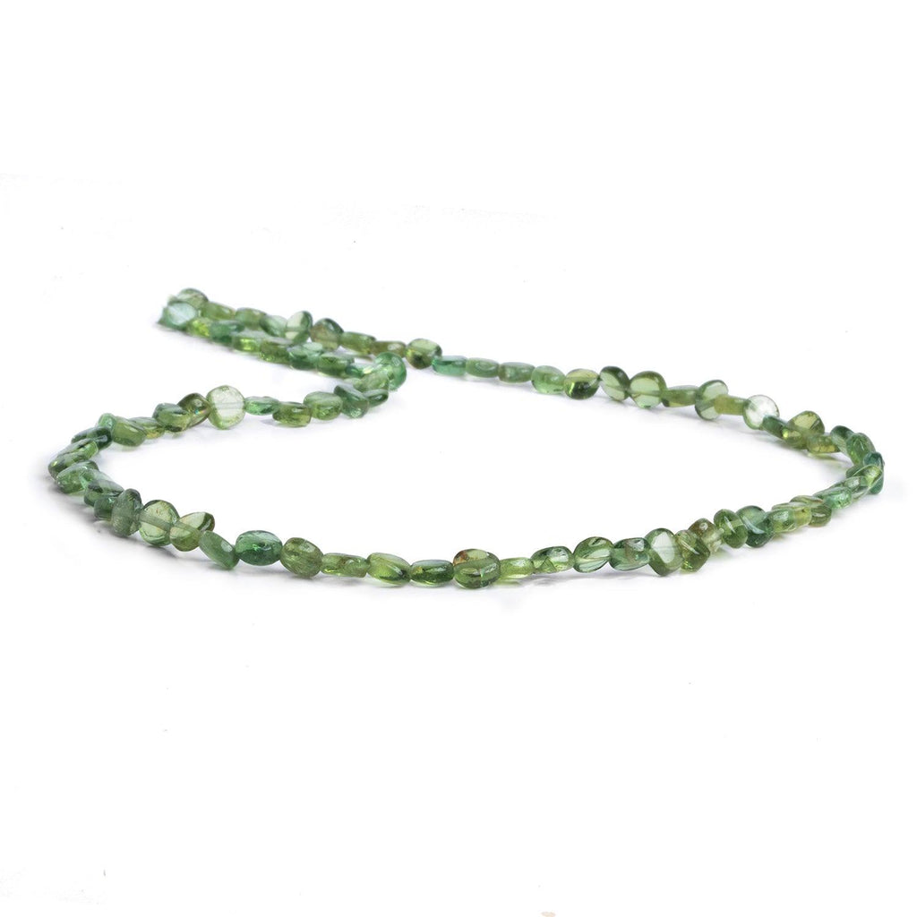 4mm Green Apatite Plain Coins 13 inch 75 beads - The Bead Traders