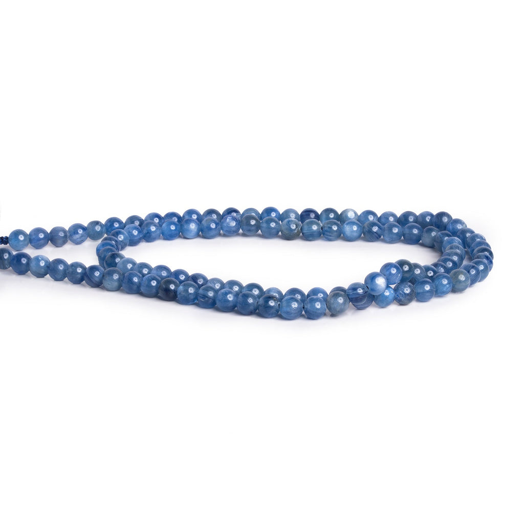 4mm Kyanite Plain Rounds 15 inch 95 beads Grade A - The Bead Traders